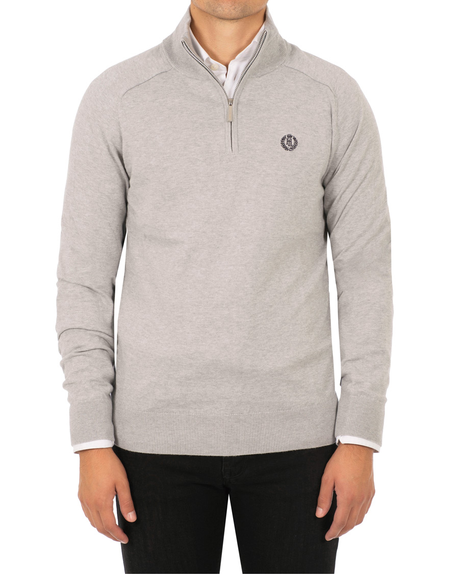 Herre | Trøjer | Henri-Lloyd | Henri Lloyd Miller Regular Half Zip Grey Marl