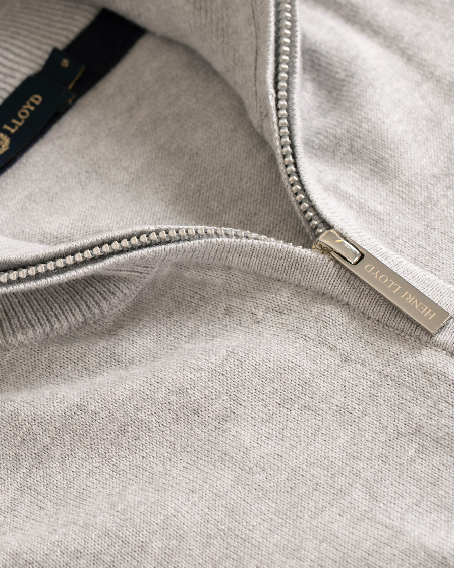 Herre | Trøjer | Henri-Lloyd | Henri Lloyd Miller Regular Half Zip Grey Marl