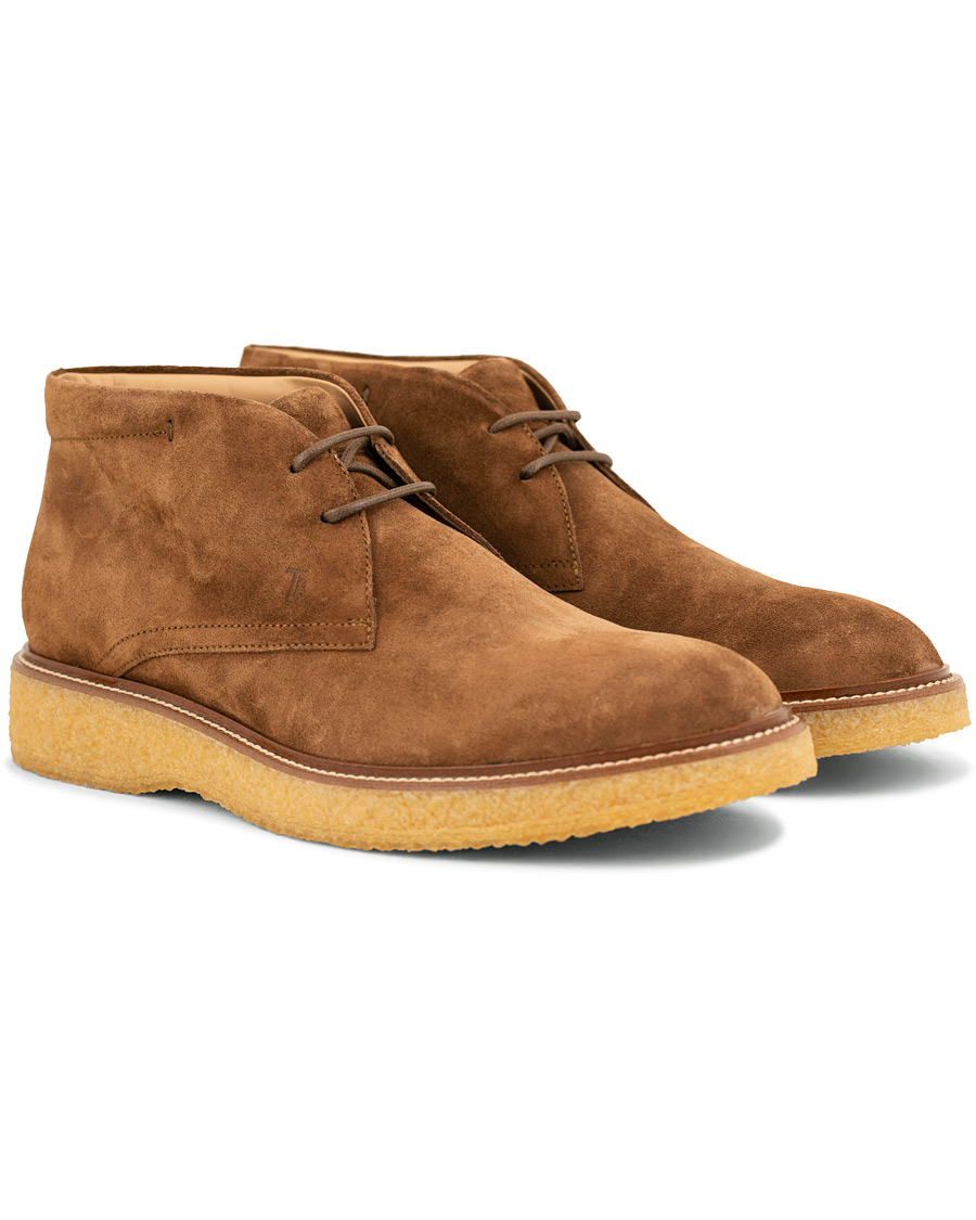 Tod's Crepe Sole Chukka Boot Medium Brown Suede - CareOfCarl.dk