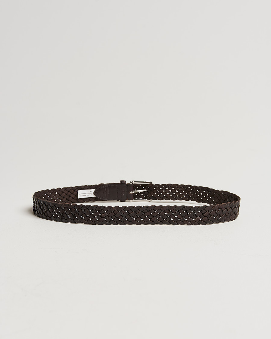 Herre | Tilbehør | Polo Ralph Lauren | Braided Leather Belt Dark Brown