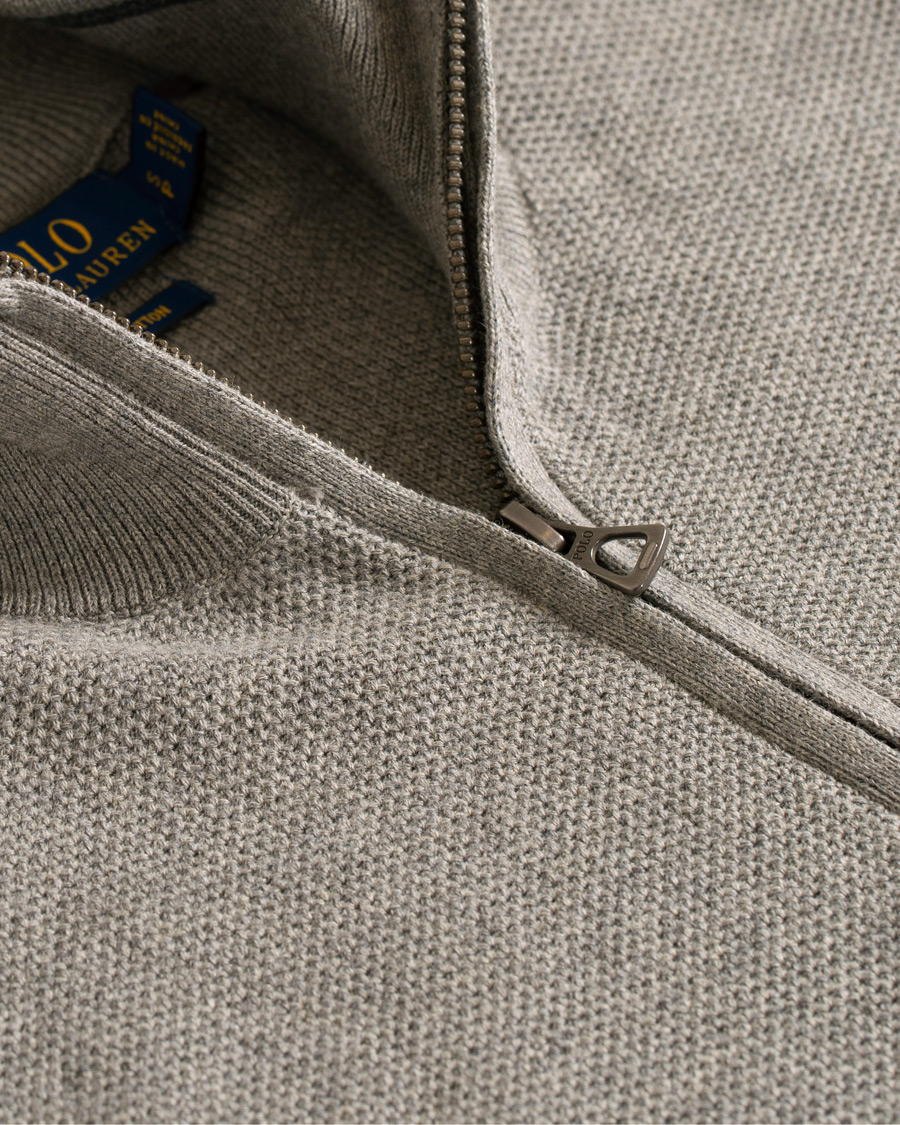 Herre | Trøjer | Polo Ralph Lauren | Texture Half Zip Fawn Grey Heather