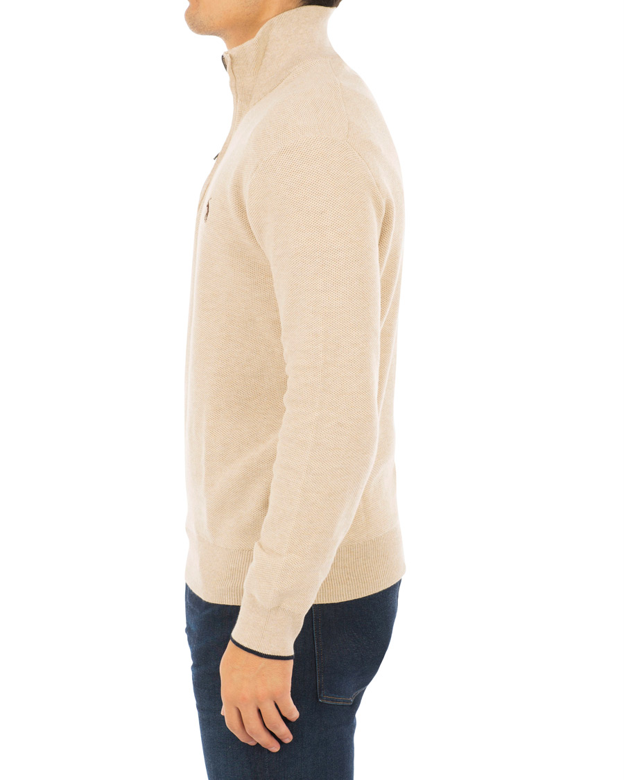 Herre | Trøjer | Polo Ralph Lauren | Texture Half Zip Oatmeal Heather