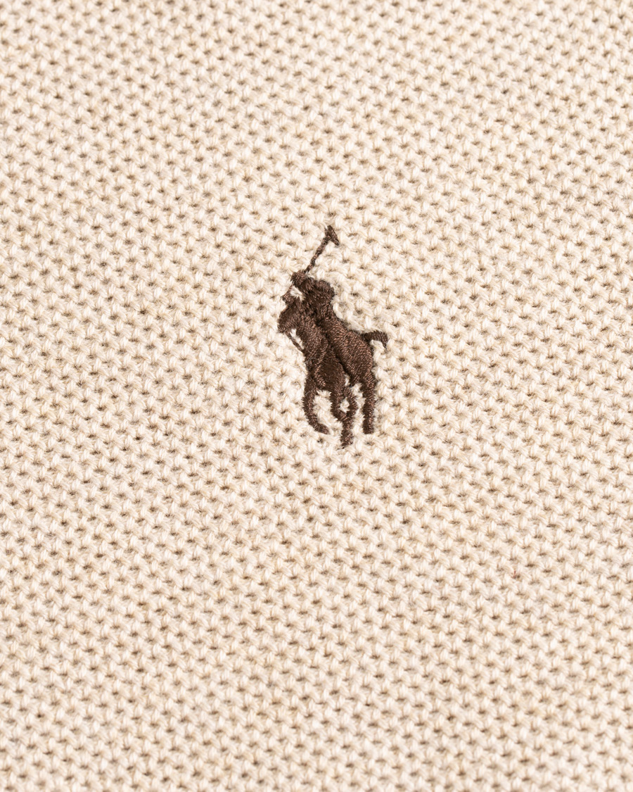 Herre | Trøjer | Polo Ralph Lauren | Texture Half Zip Oatmeal Heather