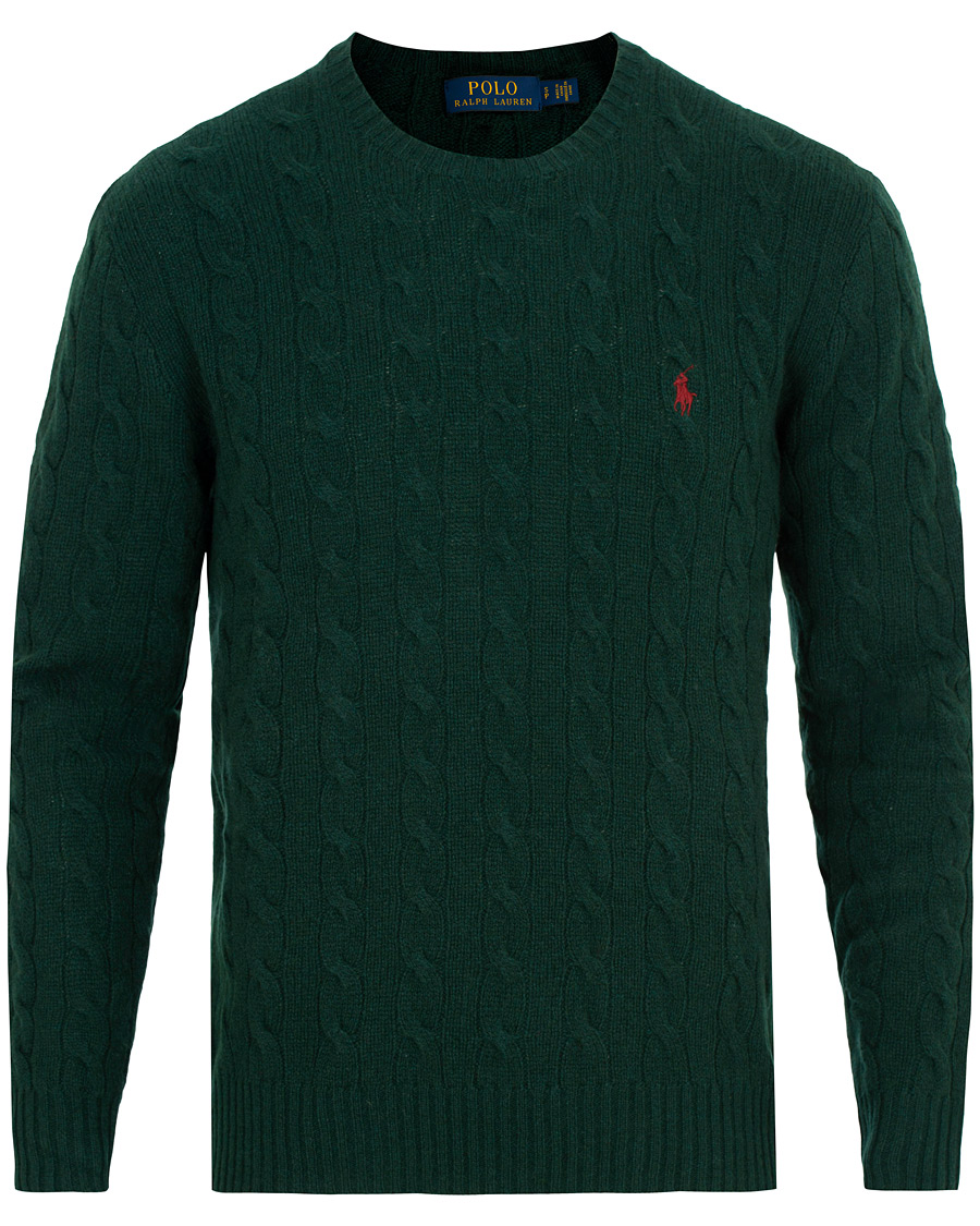 Herre | Trøjer | Polo Ralph Lauren | Wool/Cashmere Cable Crew Neck College Green