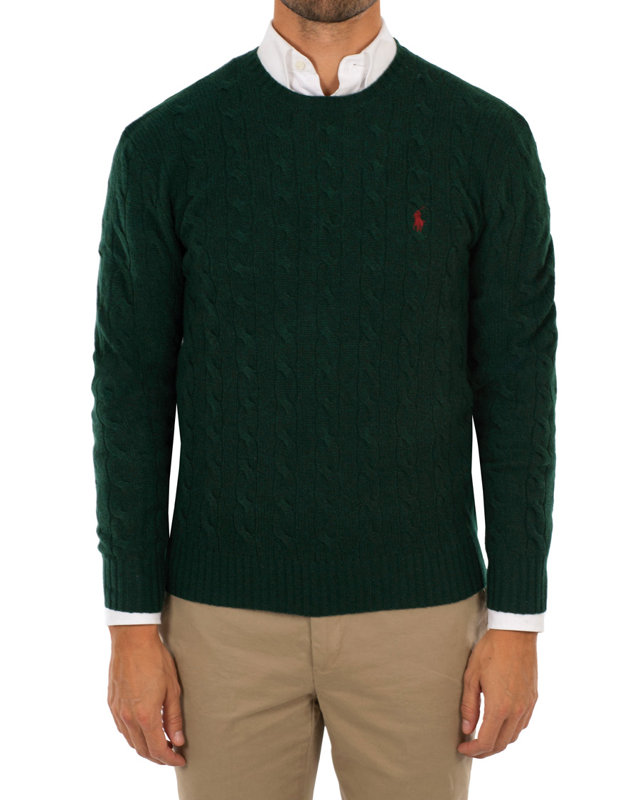 Herre | Trøjer | Polo Ralph Lauren | Wool/Cashmere Cable Crew Neck College Green