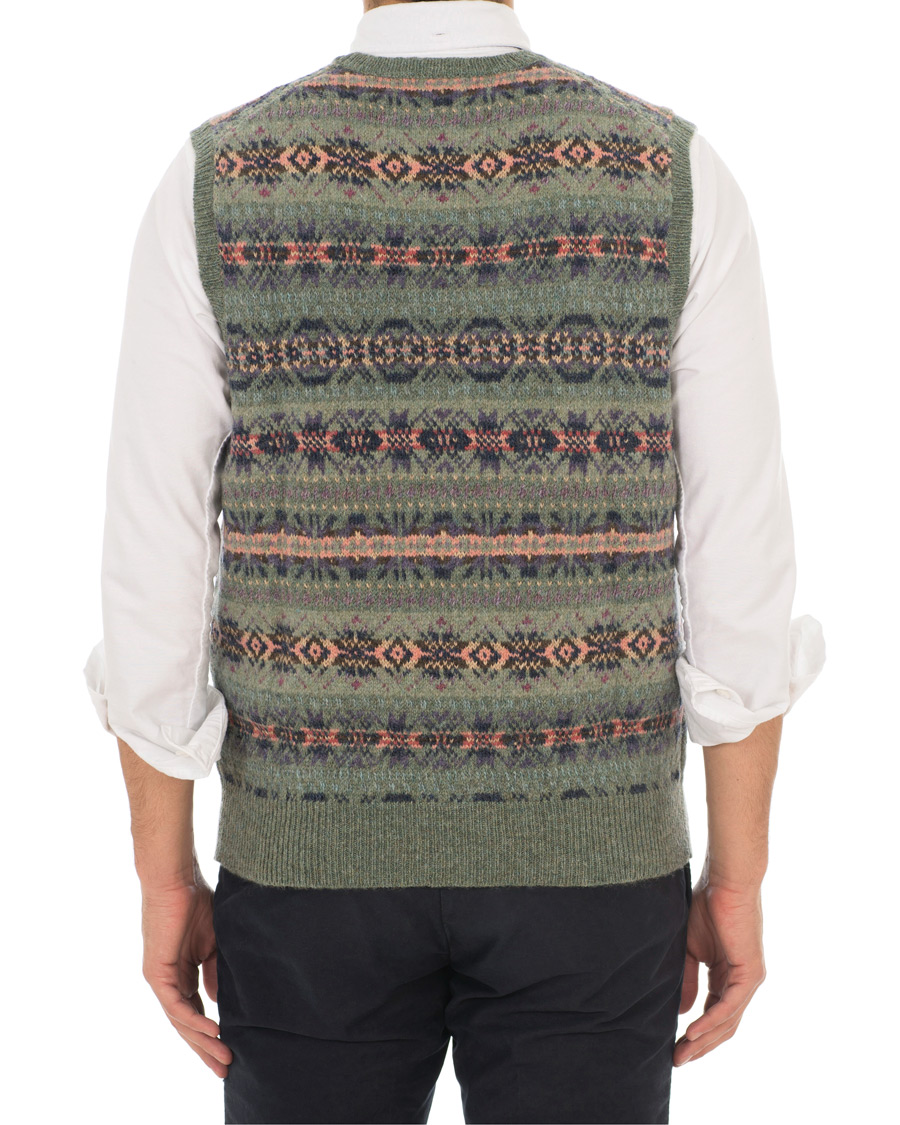 Polo Lauren Wool Fairisle Crew Vest Lovette/Multi - CareOfCarl.dk