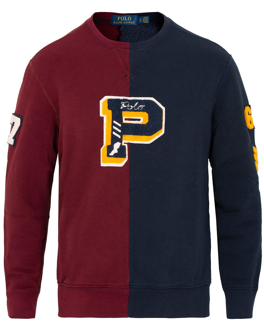 Herre | Trøjer | Polo Ralph Lauren | Teddy P Crew Neck Sweatshirt Cruise Navy/Classic Wine