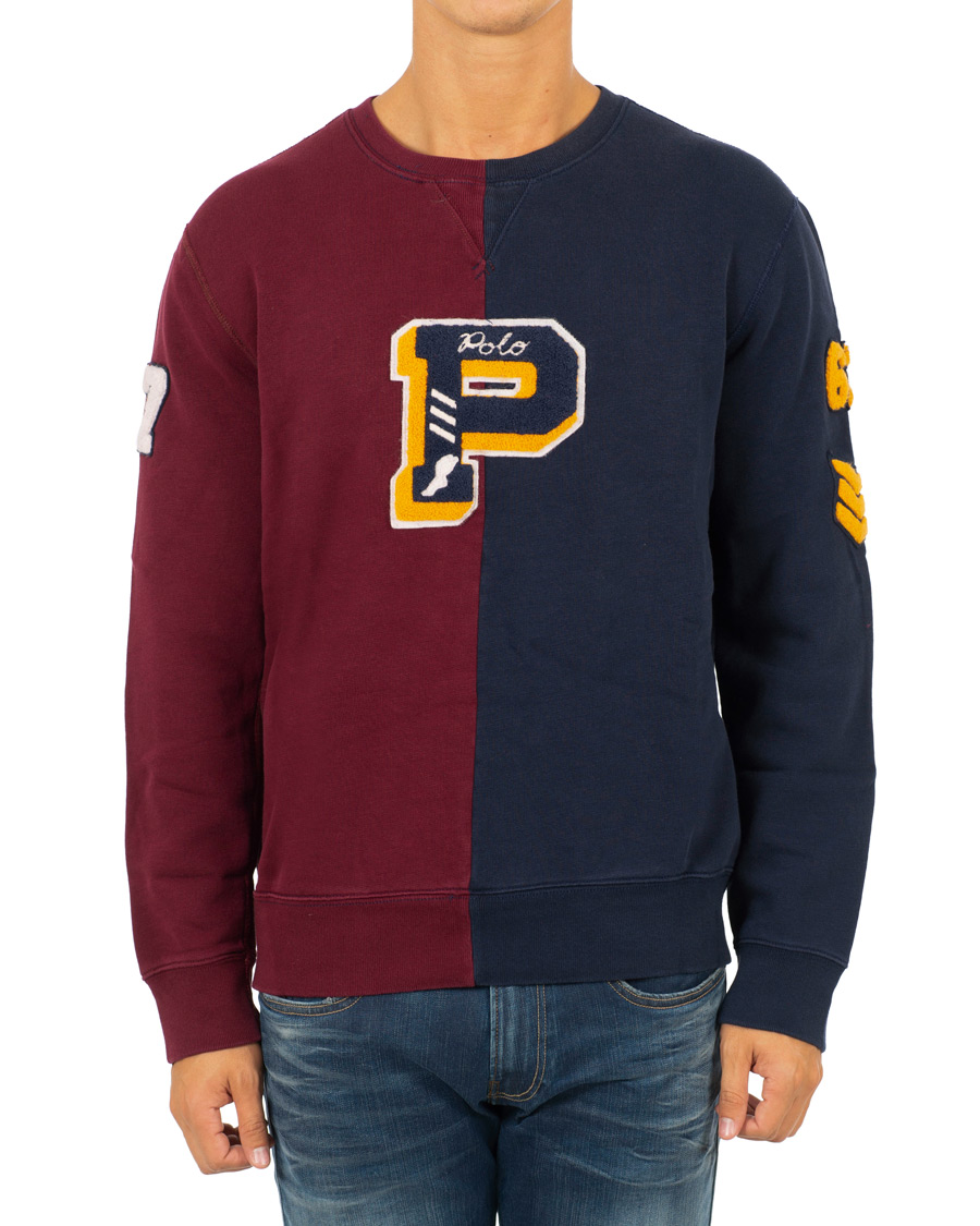 Herre | Trøjer | Polo Ralph Lauren | Teddy P Crew Neck Sweatshirt Cruise Navy/Classic Wine