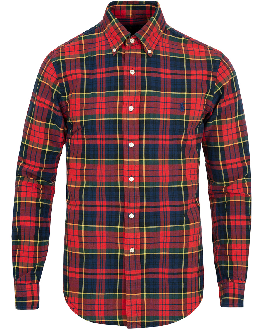Herre | Skjorter | Polo Ralph Lauren | Slim Fit Check Shirt Crimson/Canary