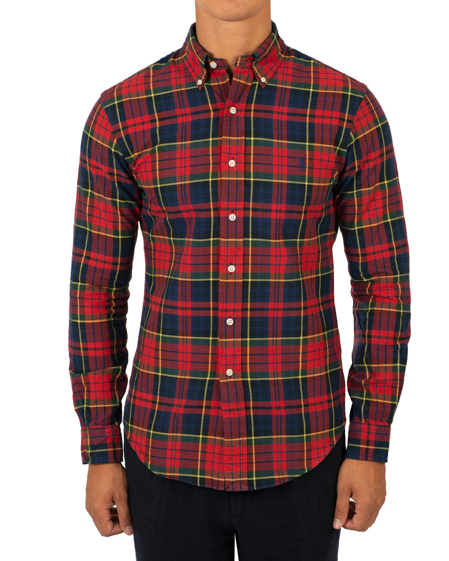 Herre | Skjorter | Polo Ralph Lauren | Slim Fit Check Shirt Crimson/Canary