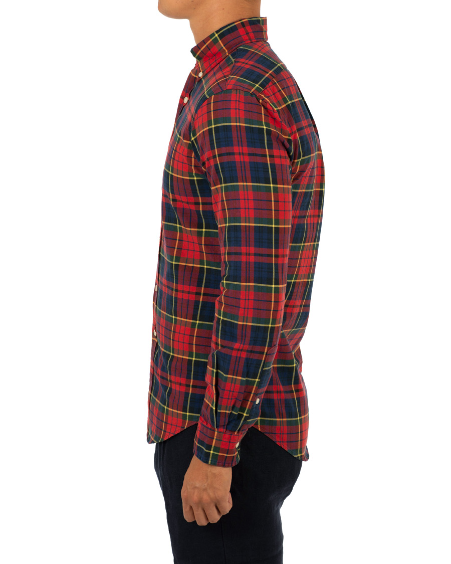 Herre | Skjorter | Polo Ralph Lauren | Slim Fit Check Shirt Crimson/Canary