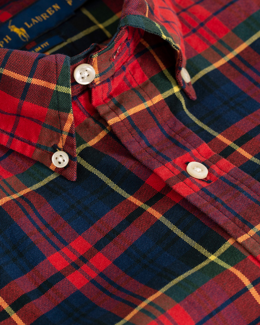 Herre | Skjorter | Polo Ralph Lauren | Slim Fit Check Shirt Crimson/Canary