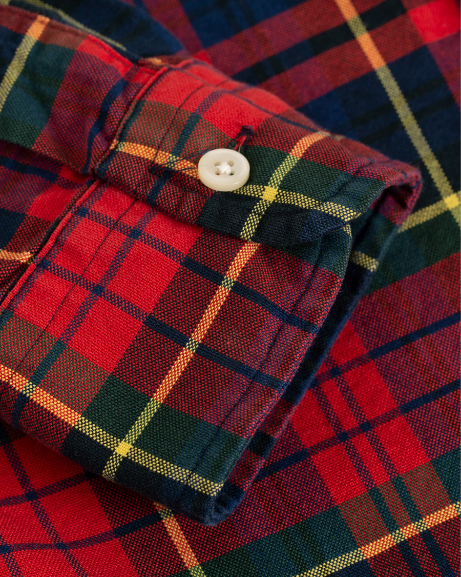 Herre | Skjorter | Polo Ralph Lauren | Slim Fit Check Shirt Crimson/Canary