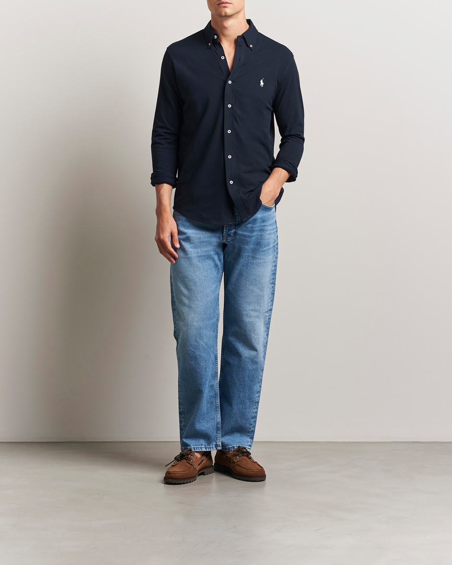Herre | Skjorter | Polo Ralph Lauren | Featherweight Mesh Shirt Aviator Navy