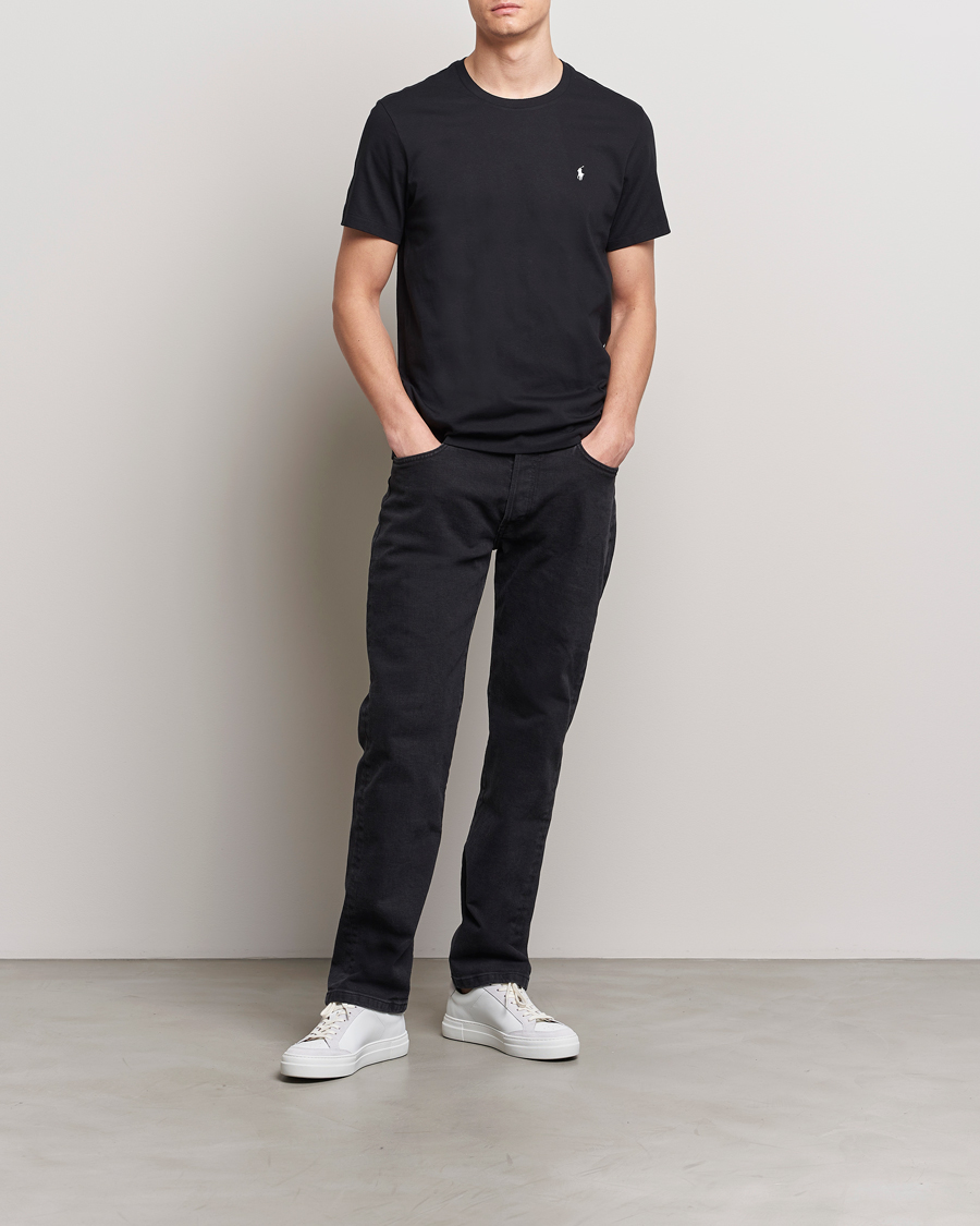 Herre | T-Shirts | Polo Ralph Lauren | Liquid Cotton Crew Neck T-Shirt Black