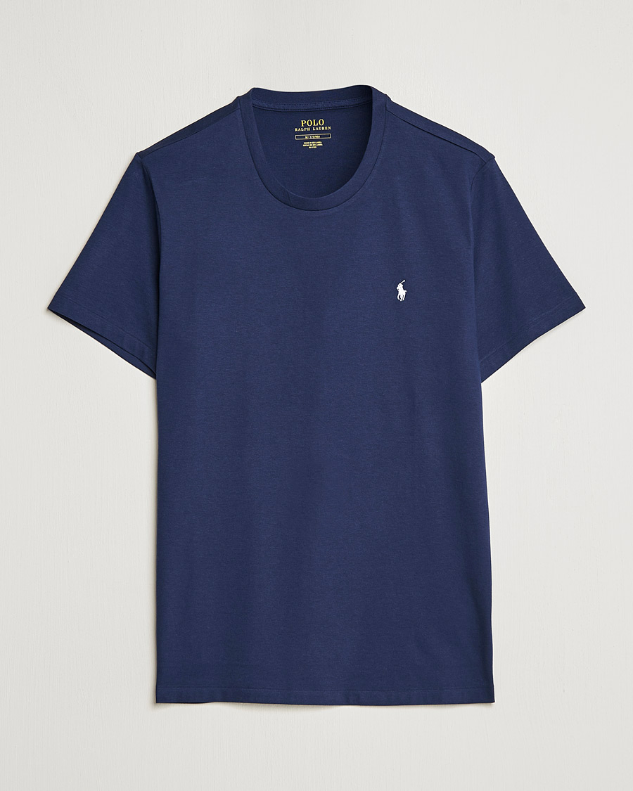 Herre | T-Shirts | Polo Ralph Lauren | Liquid Cotton Crew Neck T-Shirt Cruise Navy