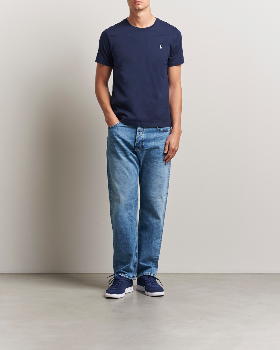 Herre | T-Shirts | Polo Ralph Lauren | Liquid Cotton Crew Neck T-Shirt Cruise Navy