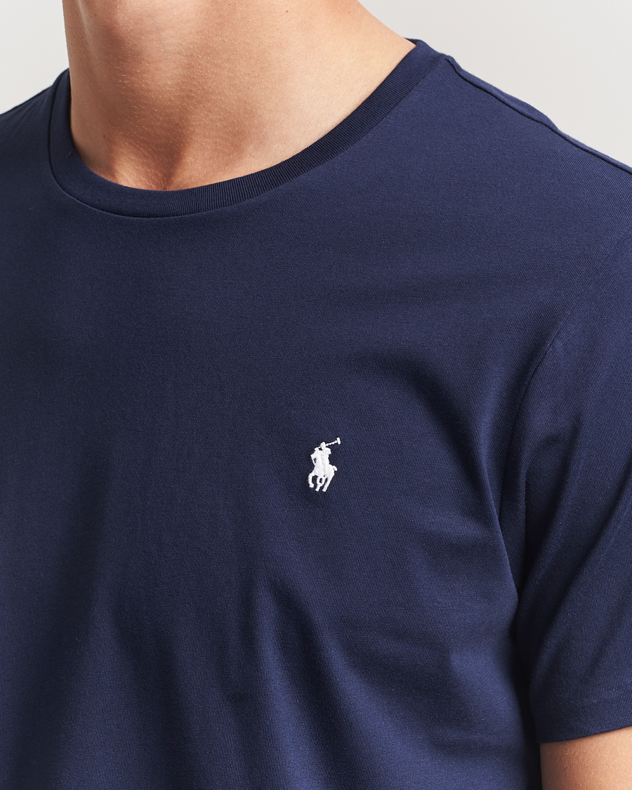 Herre | T-Shirts | Polo Ralph Lauren | Liquid Cotton Crew Neck T-Shirt Cruise Navy