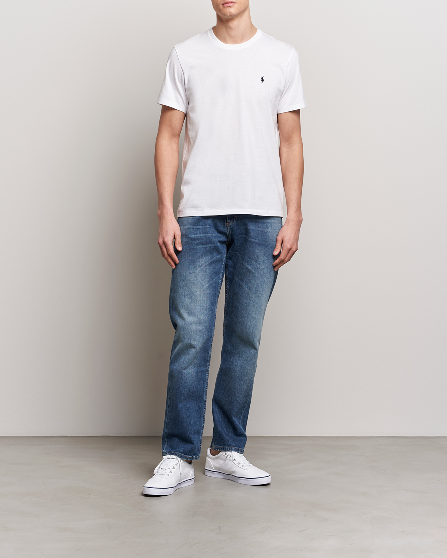 Herre | T-Shirts | Polo Ralph Lauren | Liquid Cotton Crew Neck T-Shirt White