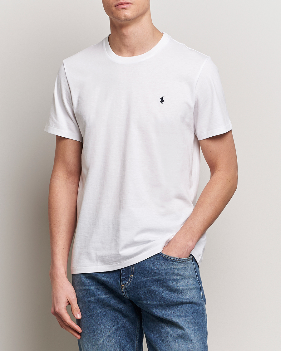 Herre | T-Shirts | Polo Ralph Lauren | Liquid Cotton Crew Neck T-Shirt White