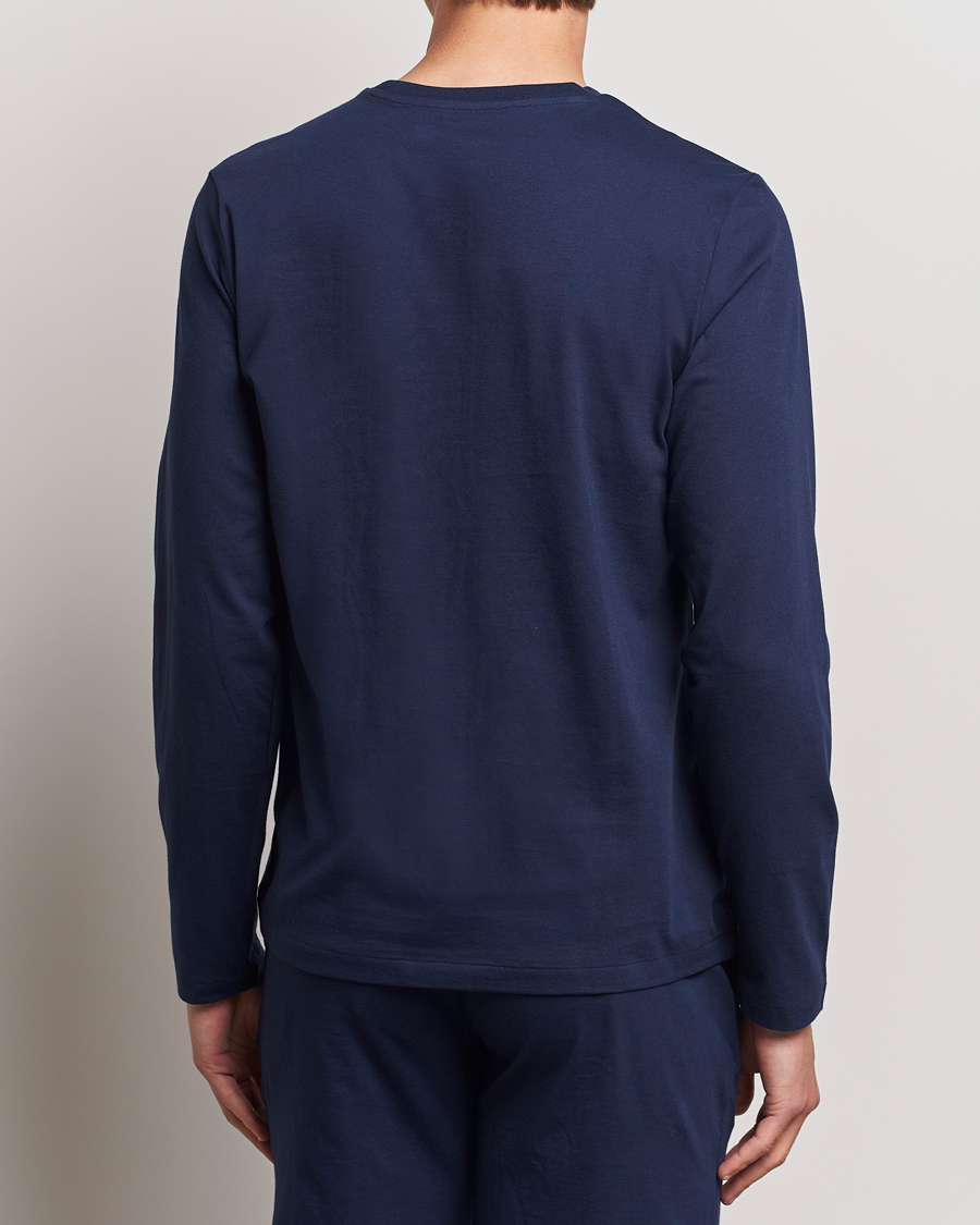 Herre | T-Shirts | Polo Ralph Lauren | Liquid Cotton Long Sleeve Crew Neck T-Shirt Cruise Navy
