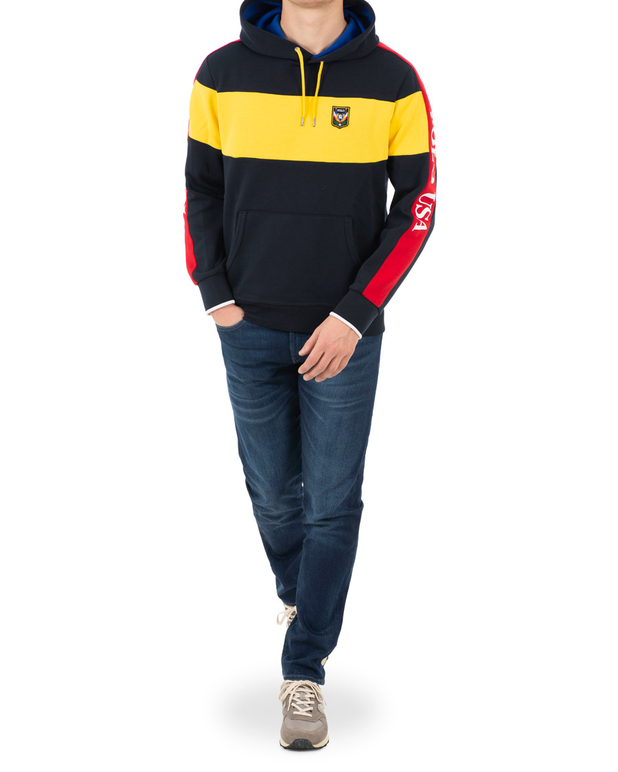 Herre | Trøjer | Polo Ralph Lauren | Active Block Hoodie Yellow/Navy