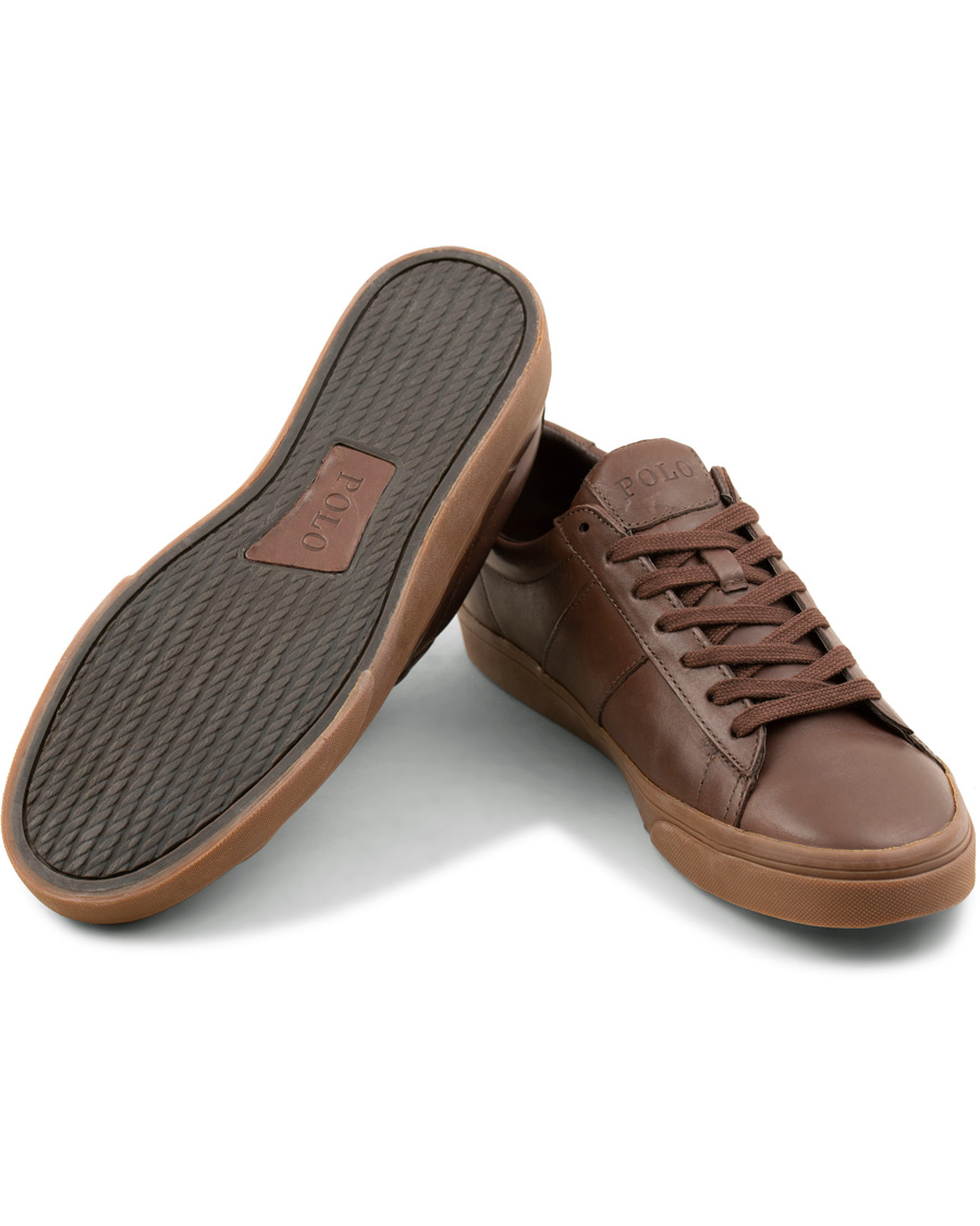 Herre | Polo Ralph Lauren Sayer Leather Sneaker Dark Brown | Polo Ralph Lauren | Sayer Leather Sneaker Dark Brown