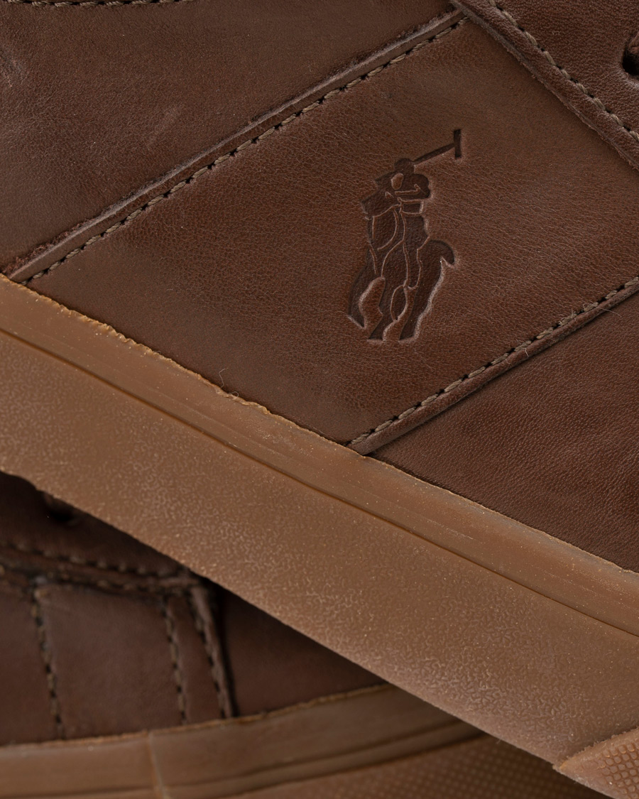 Herre | Polo Ralph Lauren Sayer Leather Sneaker Dark Brown | Polo Ralph Lauren | Sayer Leather Sneaker Dark Brown