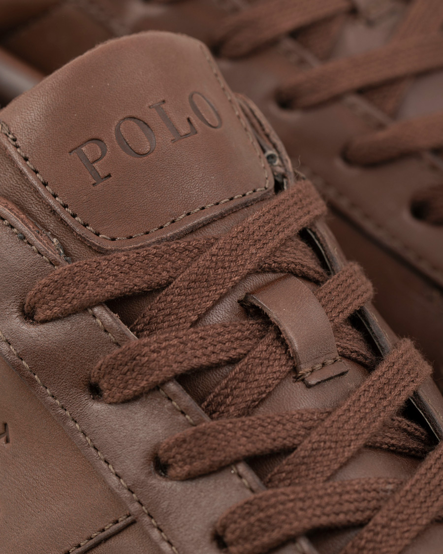 Herre | Polo Ralph Lauren Sayer Leather Sneaker Dark Brown | Polo Ralph Lauren | Sayer Leather Sneaker Dark Brown