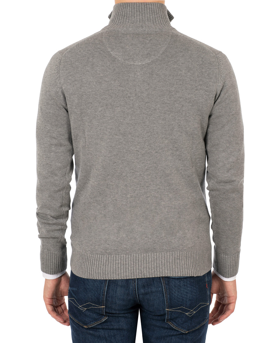 Herre | Trøjer | Hackett | Cotton Half Zip Grey