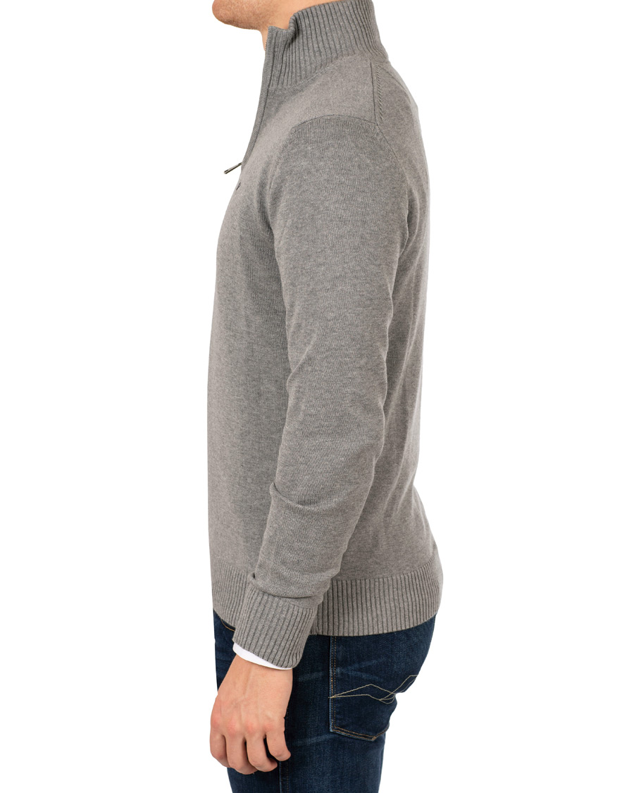 Herre | Trøjer | Hackett | Cotton Half Zip Grey