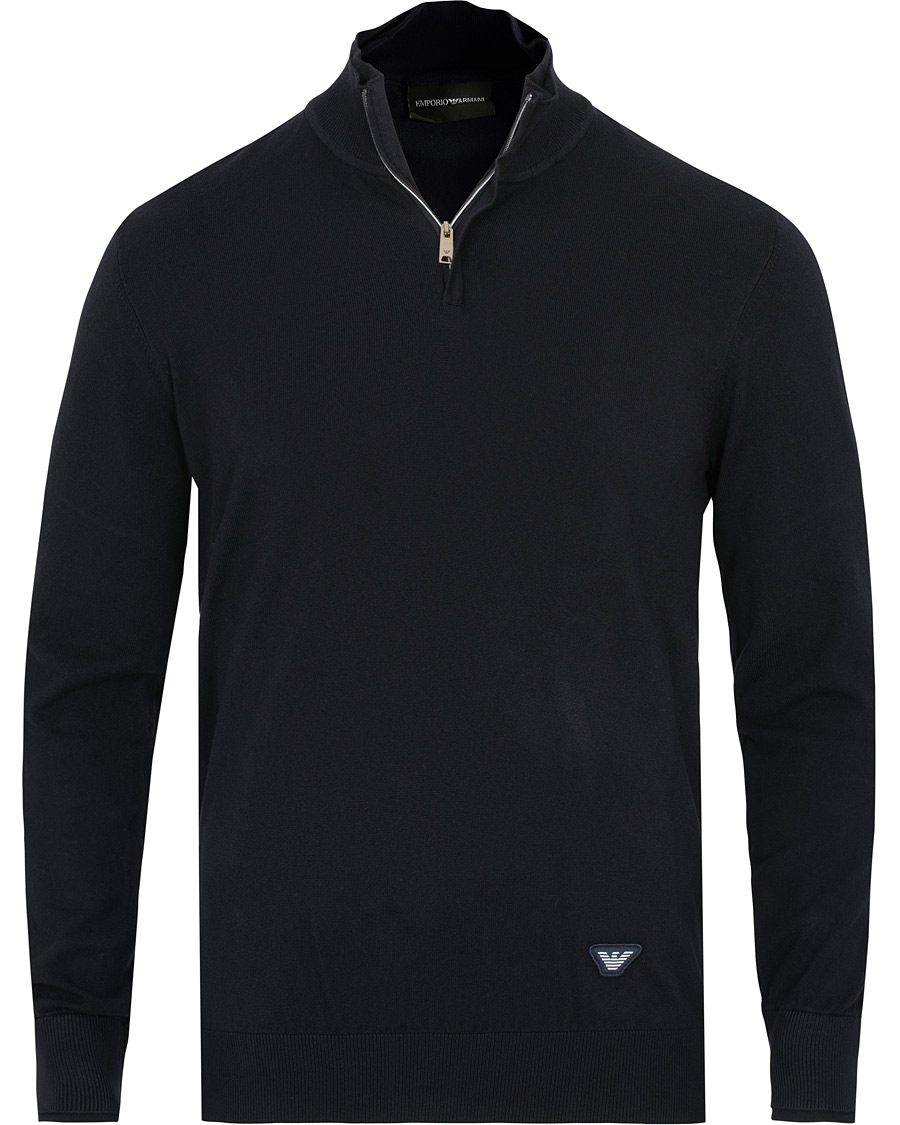 Herre | Trøjer | Emporio Armani | Half Zip Sweater Navy