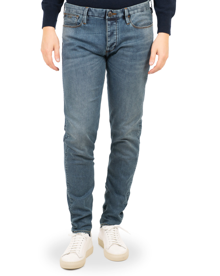 Herre | Jeans | Emporio Armani | Extra Slim Fit Jeans Mid Blue