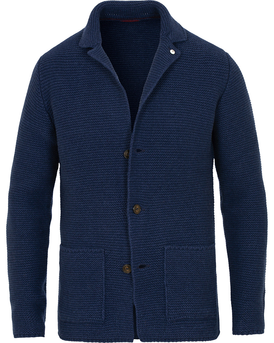 Herre | Blazere & jakker | L.B.M. 1911 | Knitted Cardigan Blazer Dark Blue