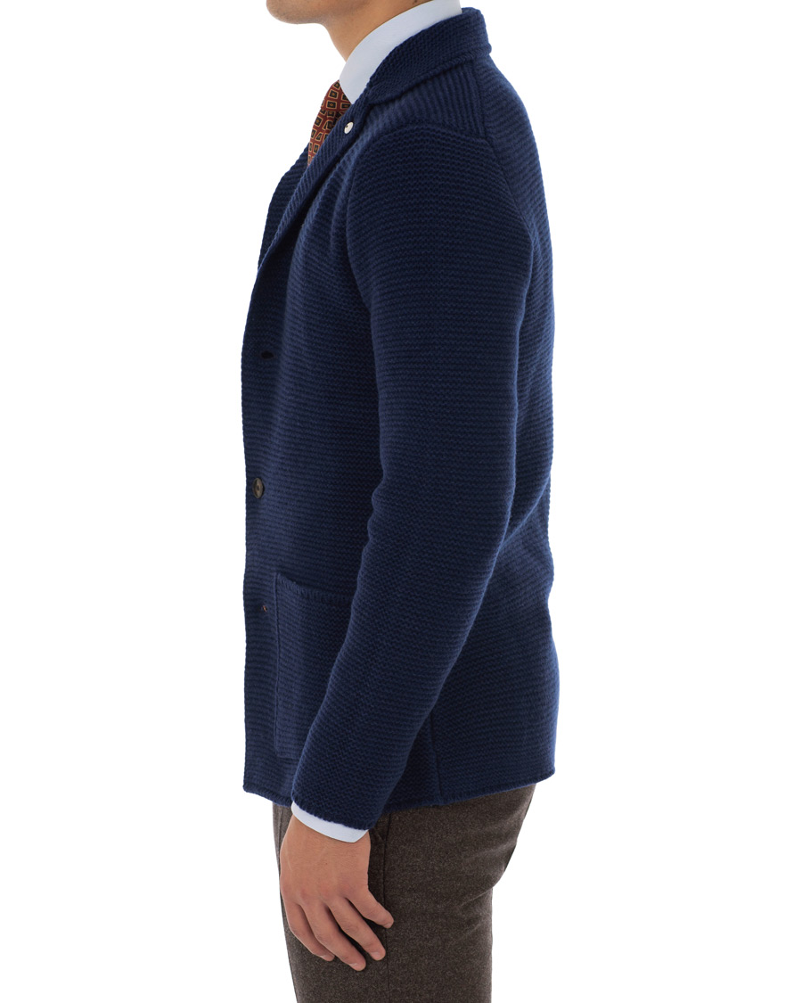 Herre | Blazere & jakker | L.B.M. 1911 | Knitted Cardigan Blazer Dark Blue