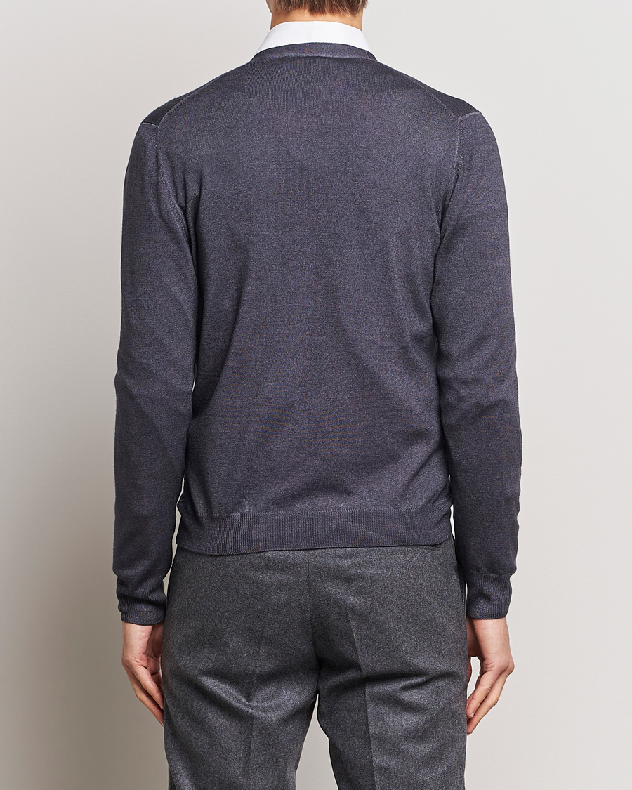 Herre | Trøjer | Gran Sasso | Vintage Merino Fashion Fit Cardigan Charcoal