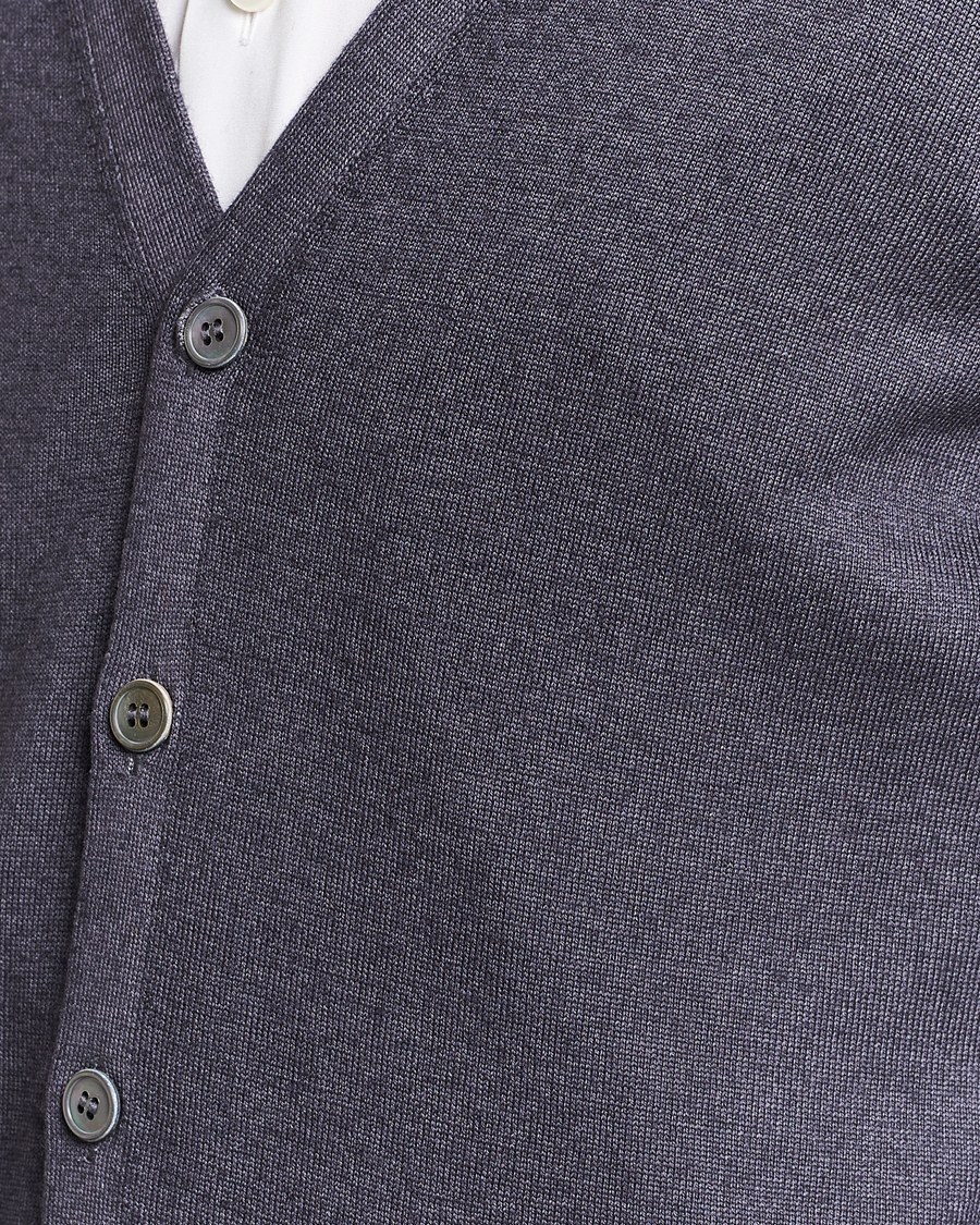Herre | Trøjer | Gran Sasso | Vintage Merino Fashion Fit Cardigan Charcoal
