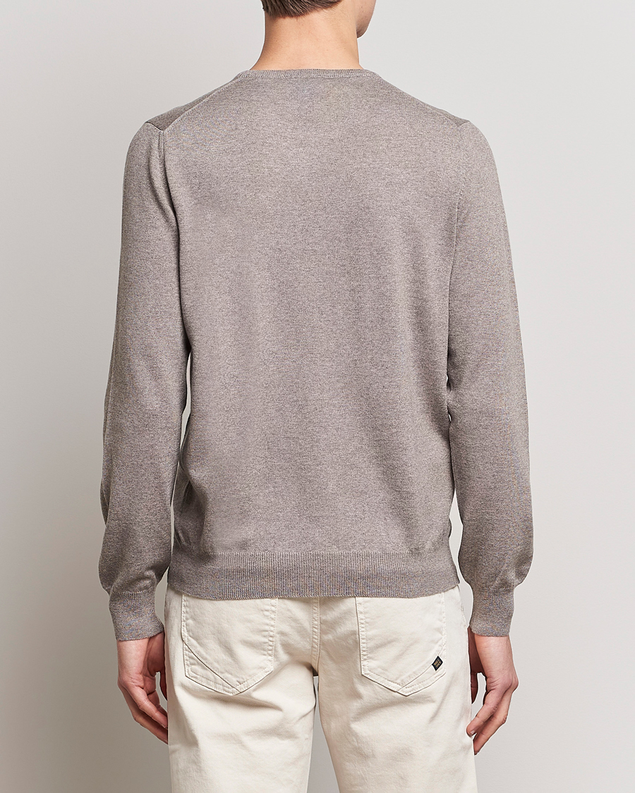 Herre | Trøjer | Gran Sasso | Merino Fashion Fit Crew Neck Pullover Beige