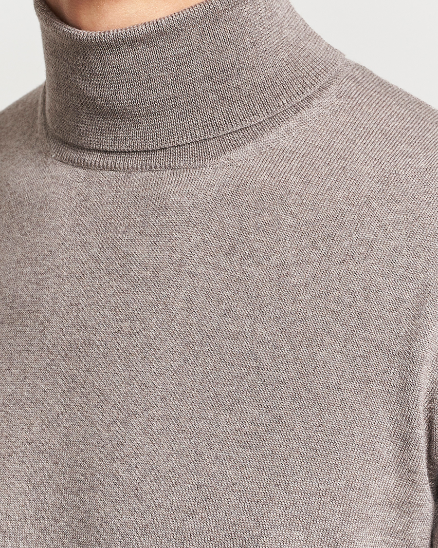 Herre | Trøjer | Gran Sasso | Merino Fashion Fit Rollneck Beige