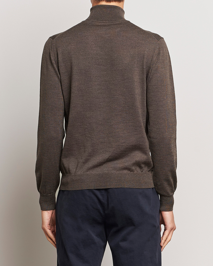 Herre | Trøjer | Gran Sasso | Merino Fashion Fit Rollneck Brown
