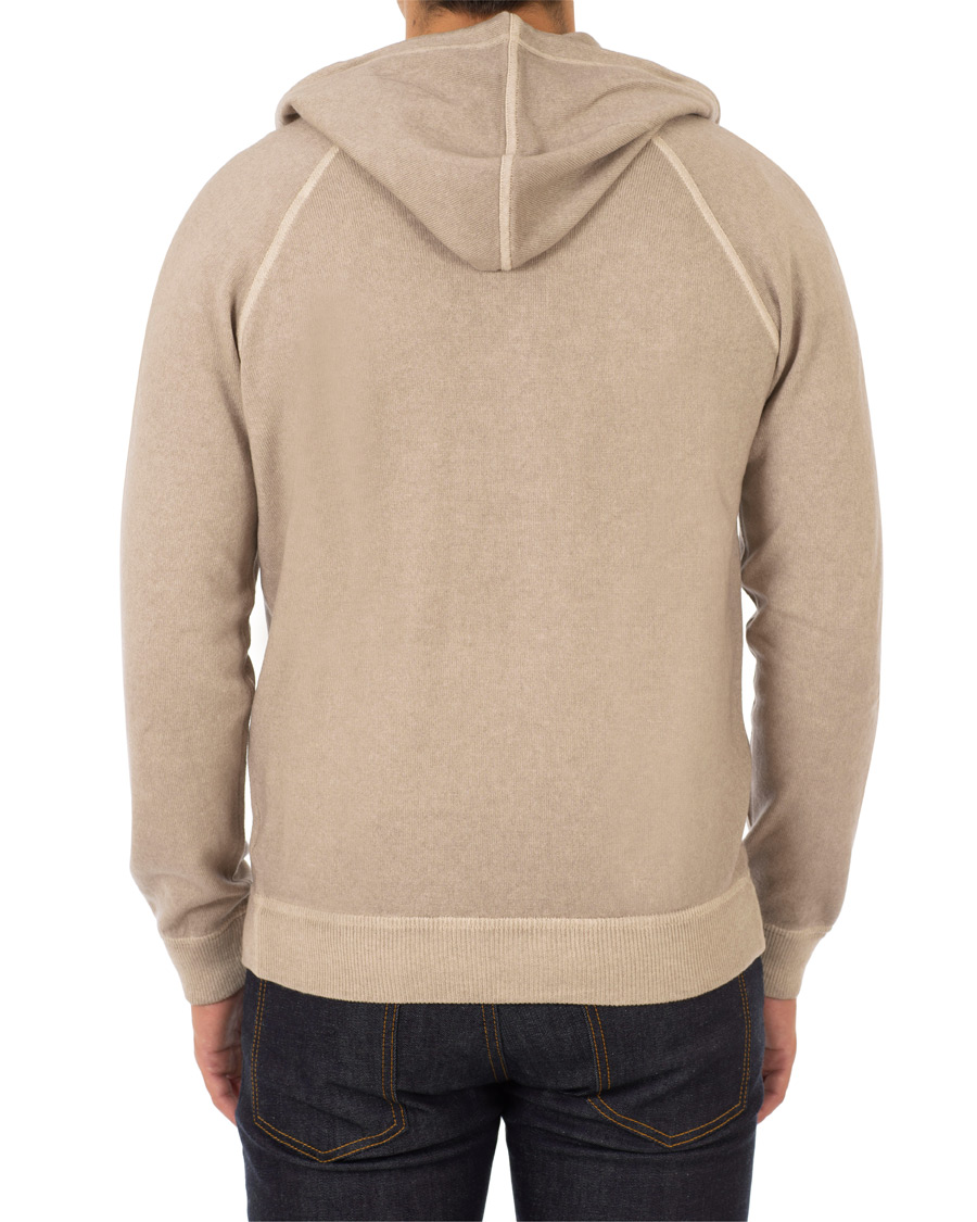 Herre | Trøjer | Gran Sasso | Vintage Merino Fashion Fit Full Zip Hoodie Beige