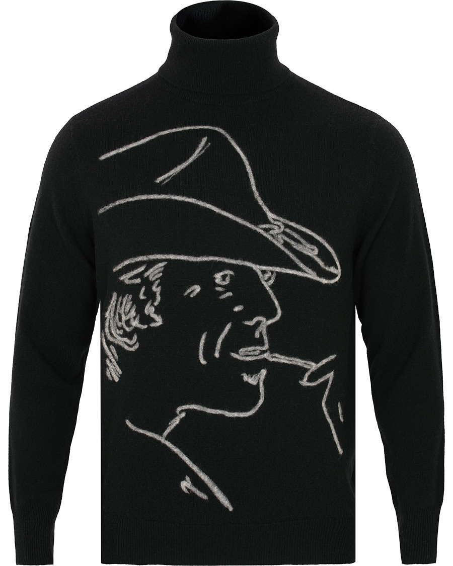 Herre | Trøjer | Ralph Lauren Purple Label | Handknit Cashmere Ralph Rollneck Classic Black