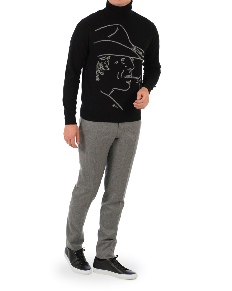 Herre | Trøjer | Ralph Lauren Purple Label | Handknit Cashmere Ralph Rollneck Classic Black