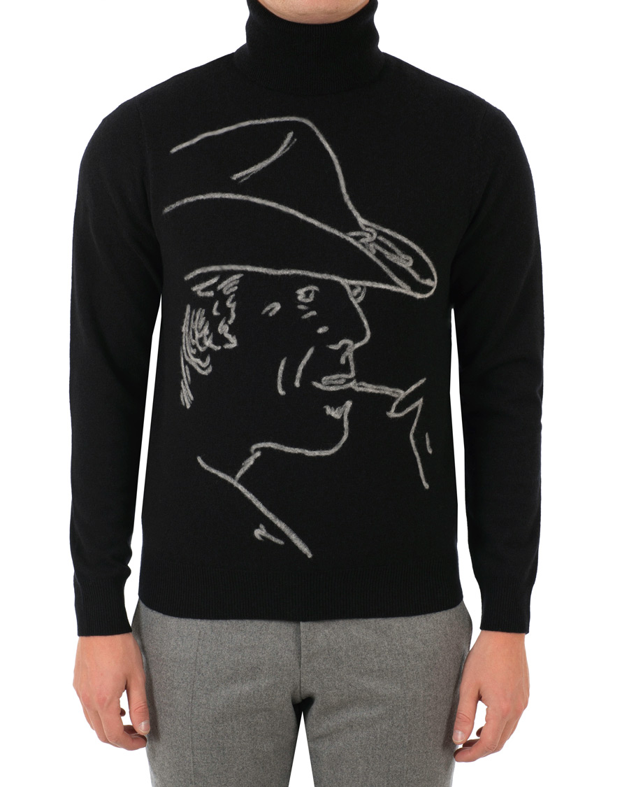 Herre | Trøjer | Ralph Lauren Purple Label | Handknit Cashmere Ralph Rollneck Classic Black