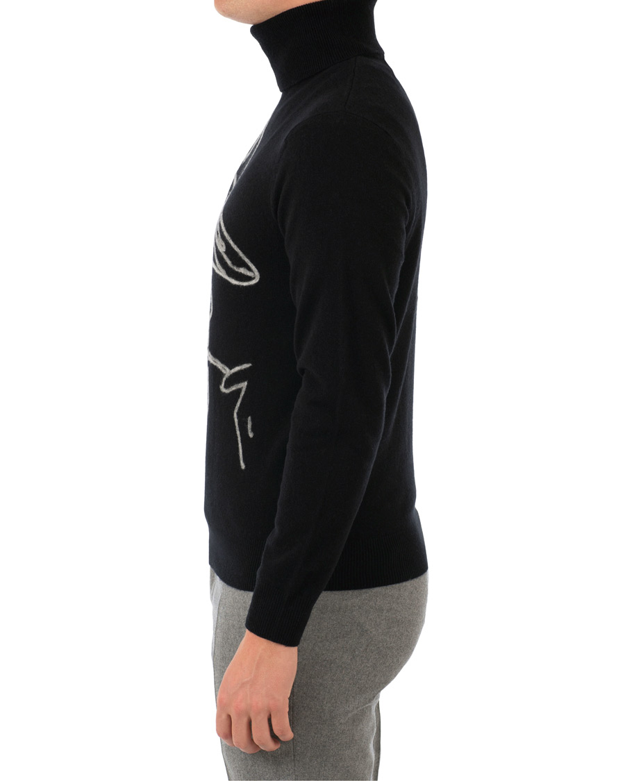 Herre | Trøjer | Ralph Lauren Purple Label | Handknit Cashmere Ralph Rollneck Classic Black