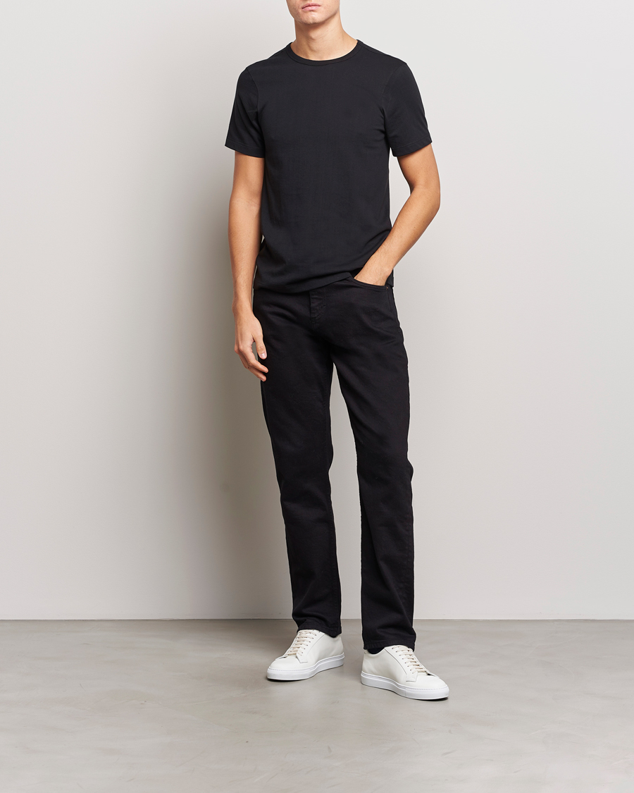 Herre | T-Shirts | Merz b. Schwanen | 1950s Classic Loopwheeled T-shirt Black