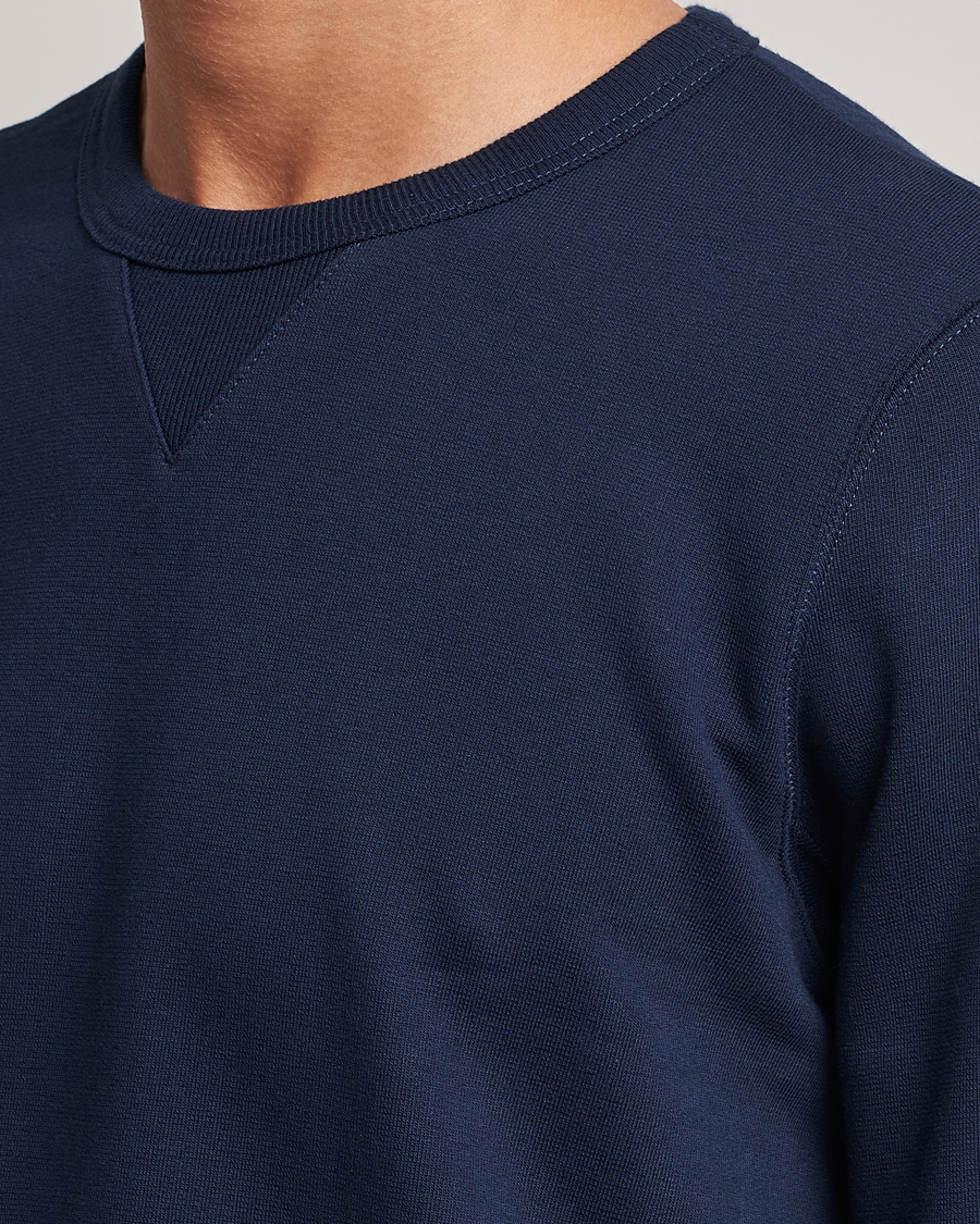Herre | Trøjer | Merz b. Schwanen | Organic Cotton Crew Neck Sweat Ink Blue