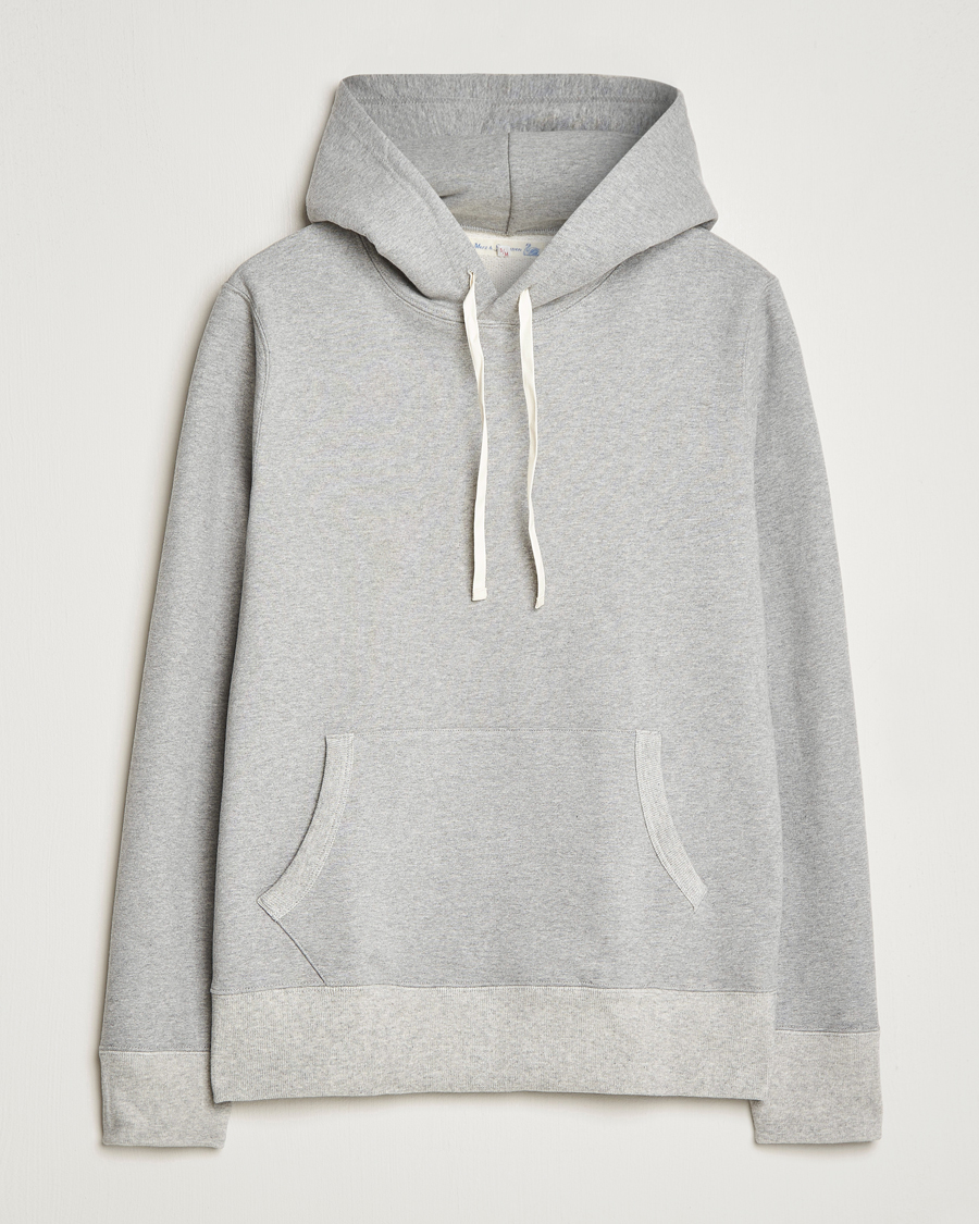 Herre | Trøjer | Merz b. Schwanen | Cotton Loopwheeled Hoodie Grey Melange