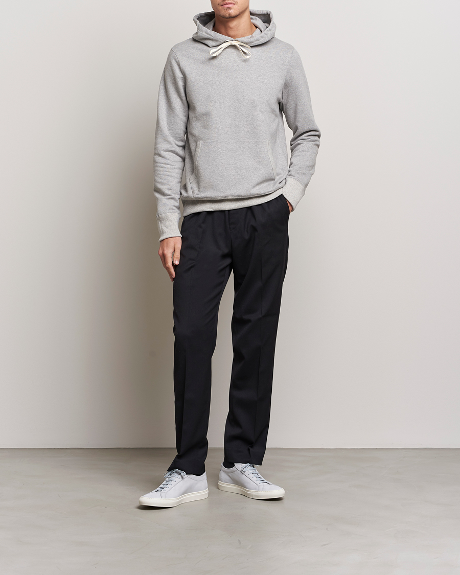 Herre | Trøjer | Merz b. Schwanen | Cotton Loopwheeled Hoodie Grey Melange