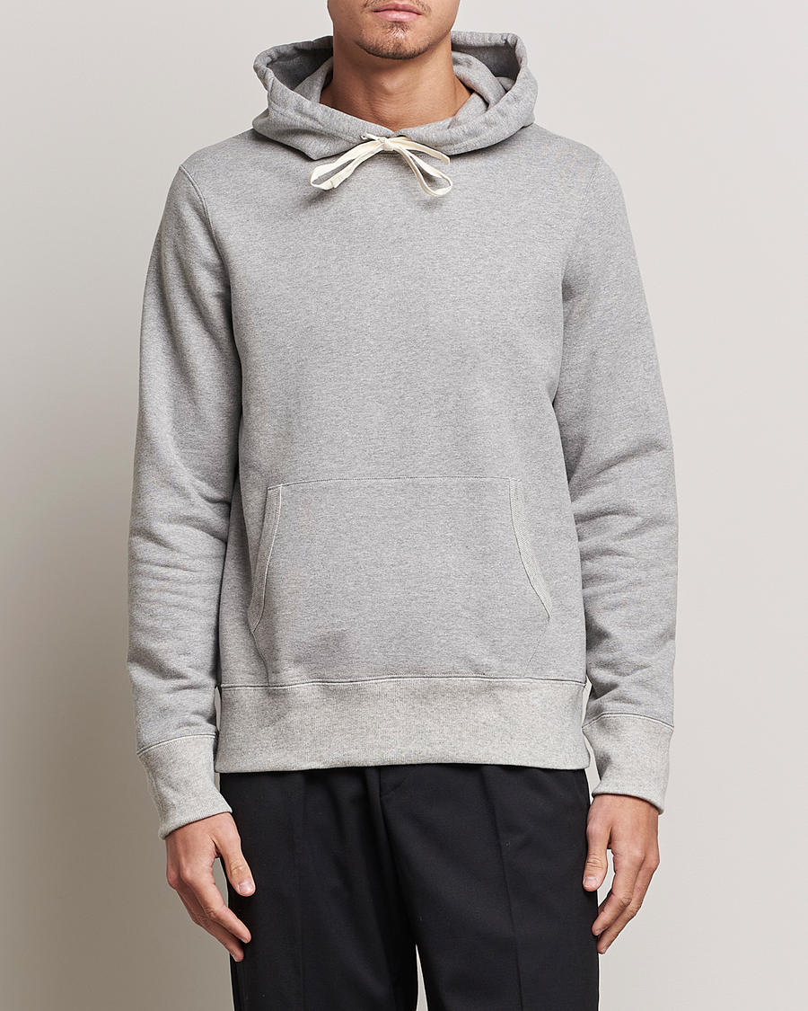 Herre | Afdelinger | Merz b. Schwanen | Cotton Loopwheeled Hoodie Grey Melange